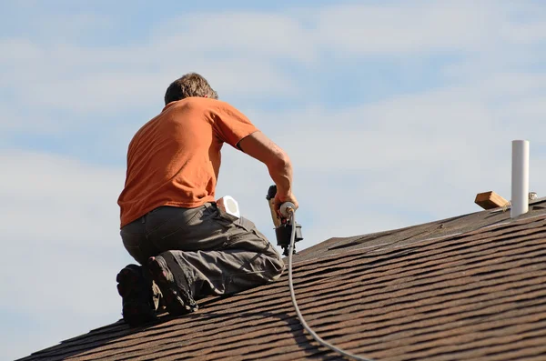 Dallas Roofing Company Doing Roof Replacement With Asphalt Shingles